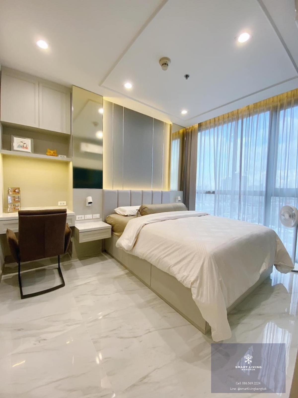 📢👇Duplex 1 bed at Ideo Q Phayathai, corner unit, nice and fully furnished, only 100 meters to BTS Phayathai