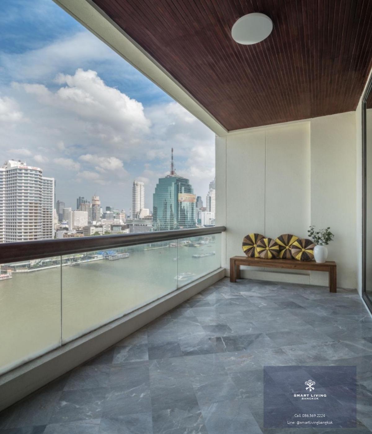 📢👇Living in the condo by the river with river view near Icon Siam, big balcony