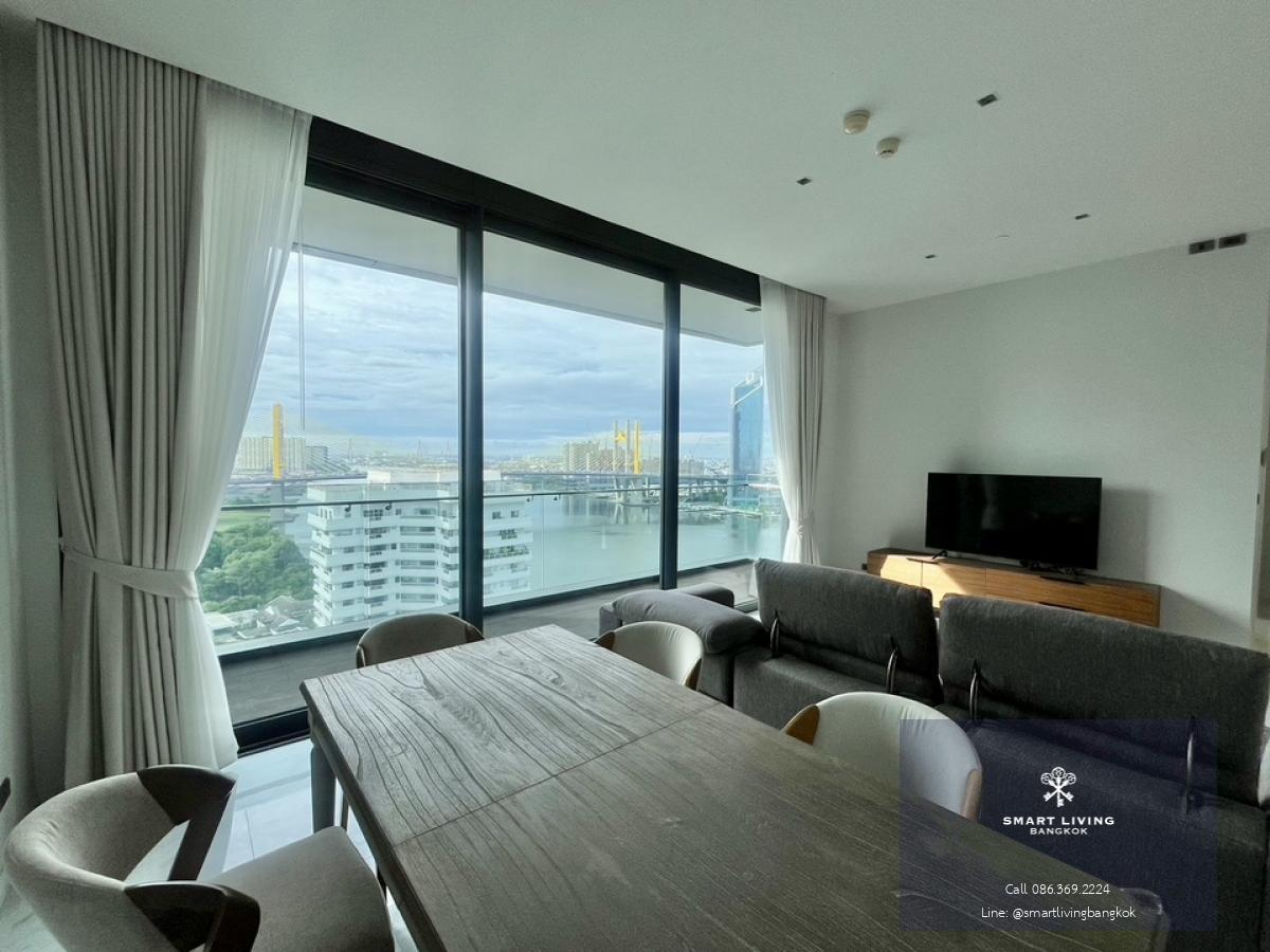 📢👇 Live with your pet at one of luxury place by the river spacious river view, long big balcony, quiet and peaceful place near Sathorn, Shrewsbury international school, fully furnished