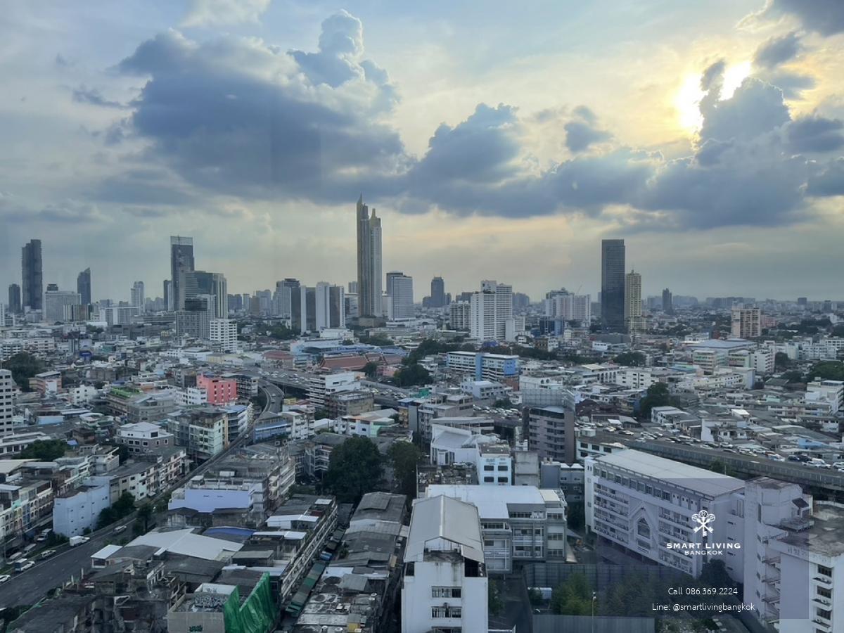 📢👇The biggest size of 2 beds, corner unit, unblocked and clear huge view of city , Chaopraya river and Icon Siam, near China town, Chulalongkorn university