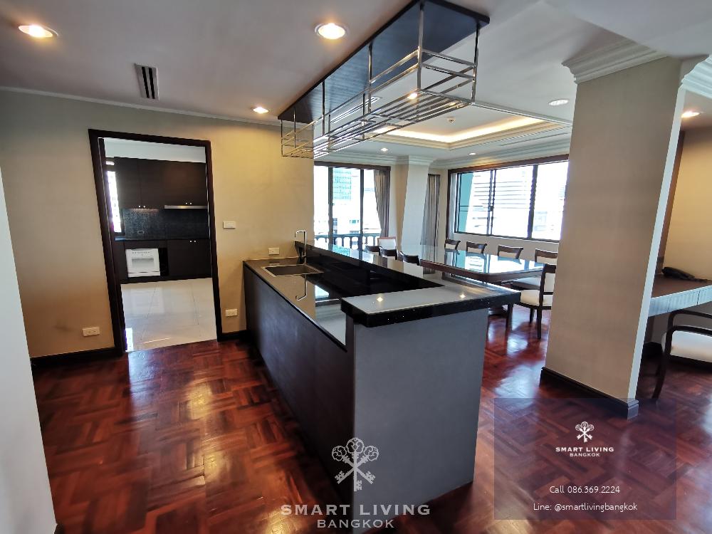 ให้เช่า Penthouse, 4 ห้องนอน ระเบียงใหญ่ ใกล้รถไฟฟ้าเพลินจิต