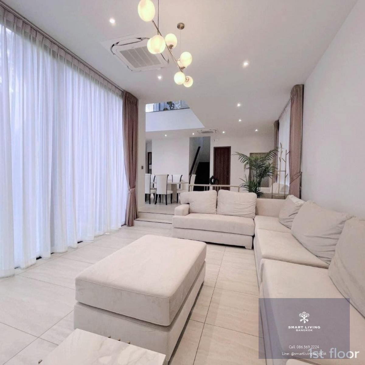 📢👇 Luxury house and compound with good security at Bugaan krungthep kreetha fully furnished with in-house lift, easily traveling in many routes, near numerous mall, schools, hospitals