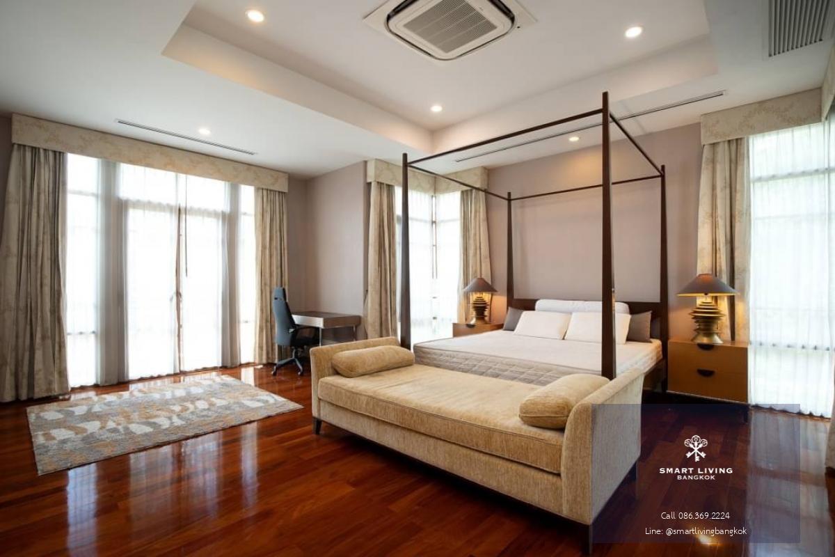 📢👇Luxury corner unit house with private pool and Jacuzzi for rent / sale in nice quiet and shady village with good security in the heart of BKK near  St.Andrews International School Bangkok, Bangkok Adventist International School, Astra Academy Internatio