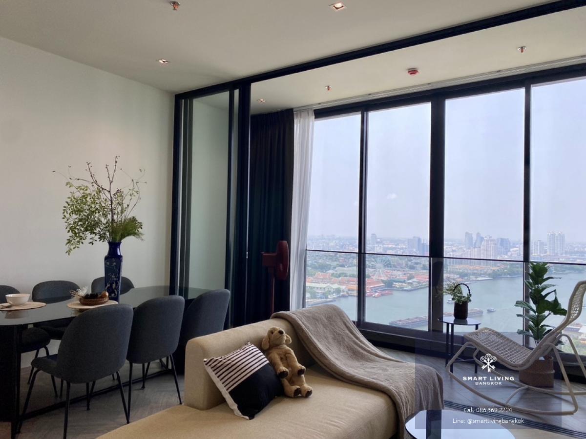 📢👇Relaxing by the river with river view, nice decoration, fully furnished , near Icon Siam,  ready to move in