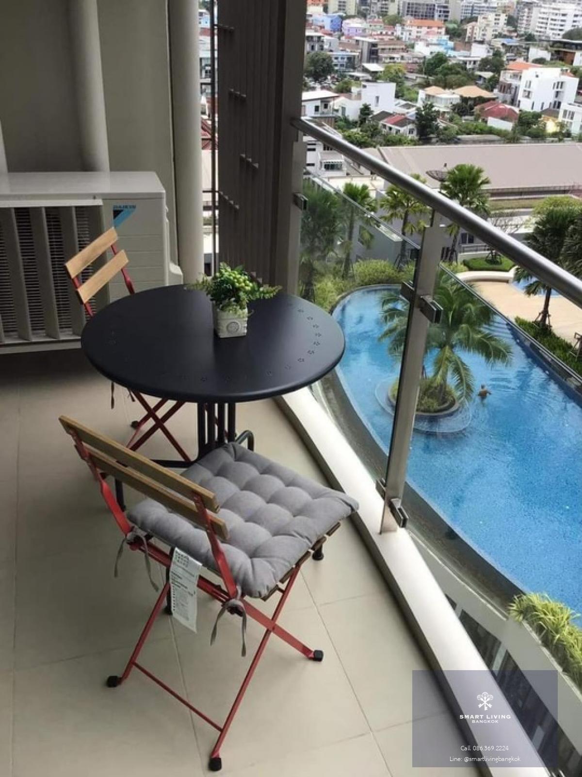 📢👇For sale with tenant contract rental price 44,500 Baht til 28 Feb 25 or can move out with prior notice at Supalai Orientel Sukhumvit39, fully furnished, unblocked pool view. Places nearby Taka town , Top mall , Top food mall, Rainhill Community Mall , W