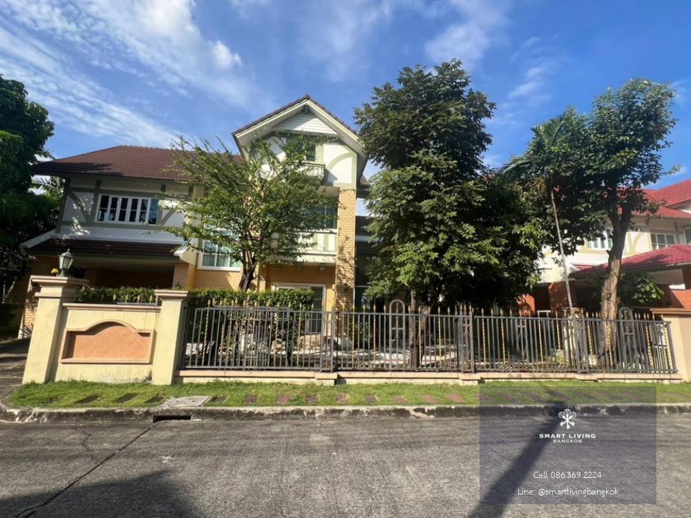 📢👇 House in good compound , easily  traveling in and out through two routes:1. Raminthra Road (Soi Raminthra 14, Maiyalap)2. Kaset-Nawamin Road (Soi Prasert Manukitch 29), surrounding with many restaurants , community malls, along the street