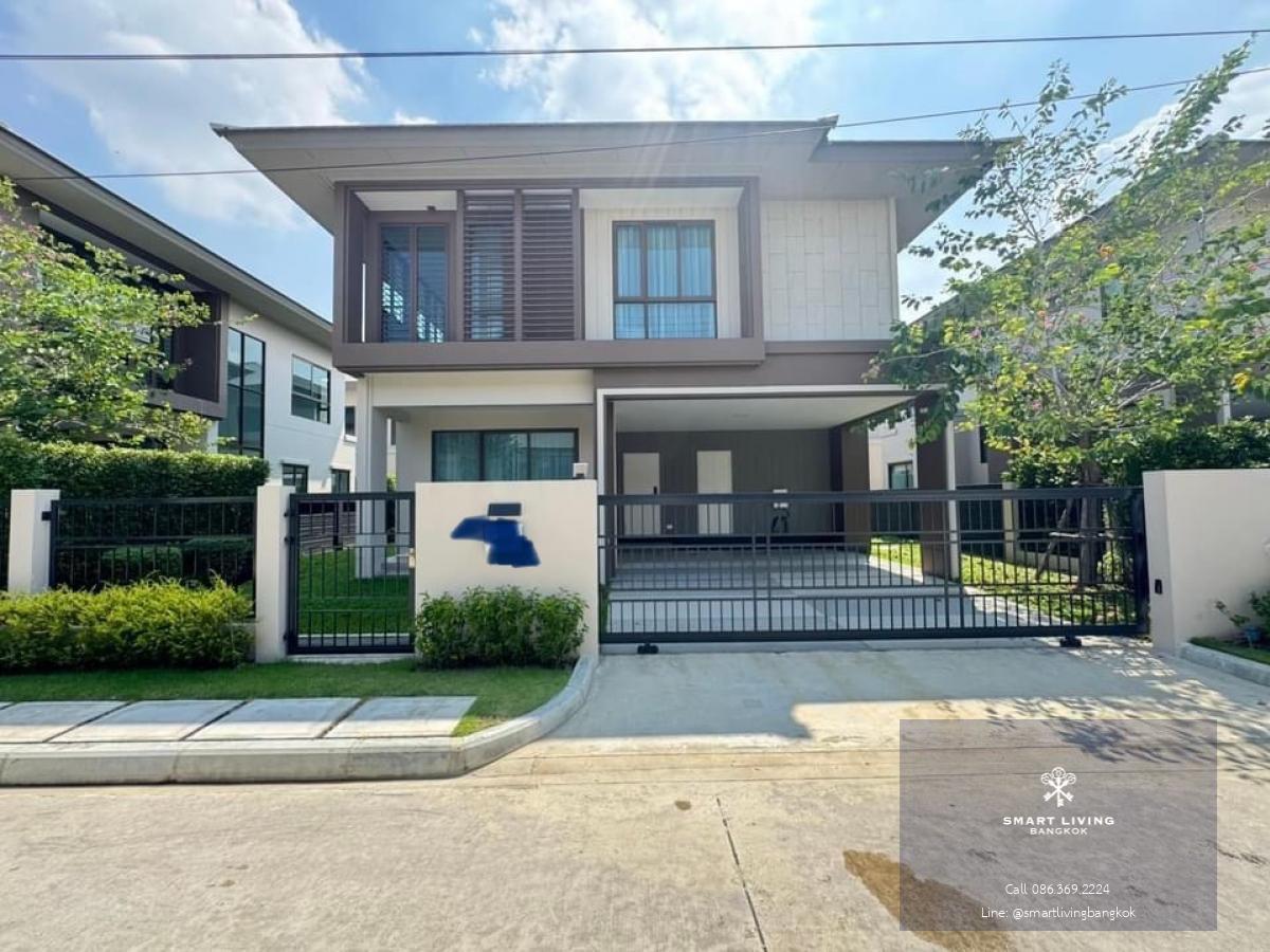 📢👇 Brand new single house at Burasiri Krungthep Kreetha, corner unit, good compound , near Brighton College , Wellington College, easily traveling through many routes