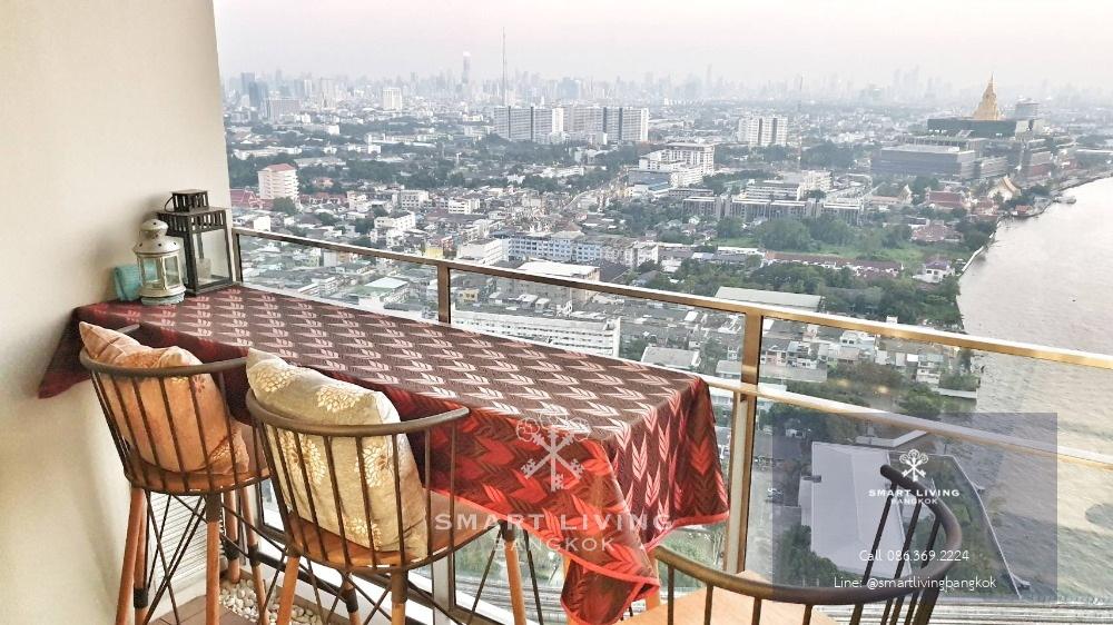 📣Beautiful S-shaped view of the Chao Phraya River, luxurious 2 bedrooms with nice decoration.📣