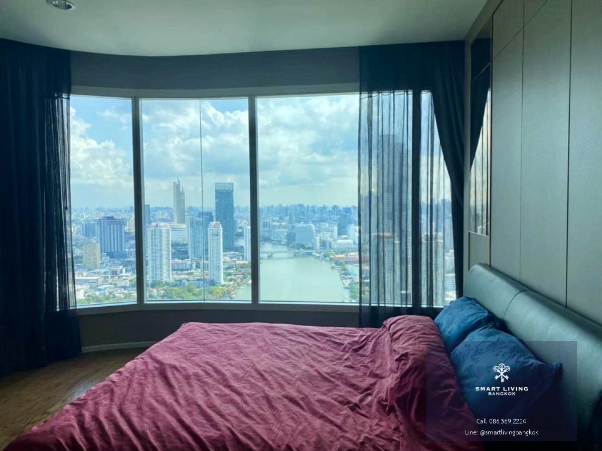 📢👇Sell with tenant til Dec 24Special huge corner unit, Feng Shui Dragon Head with the Most beautiful curve view of the Chao Phraya River  in every room, near Asiatique, Shrewsbury international school.Also near shopping mall such as Vanilla moon, Termina