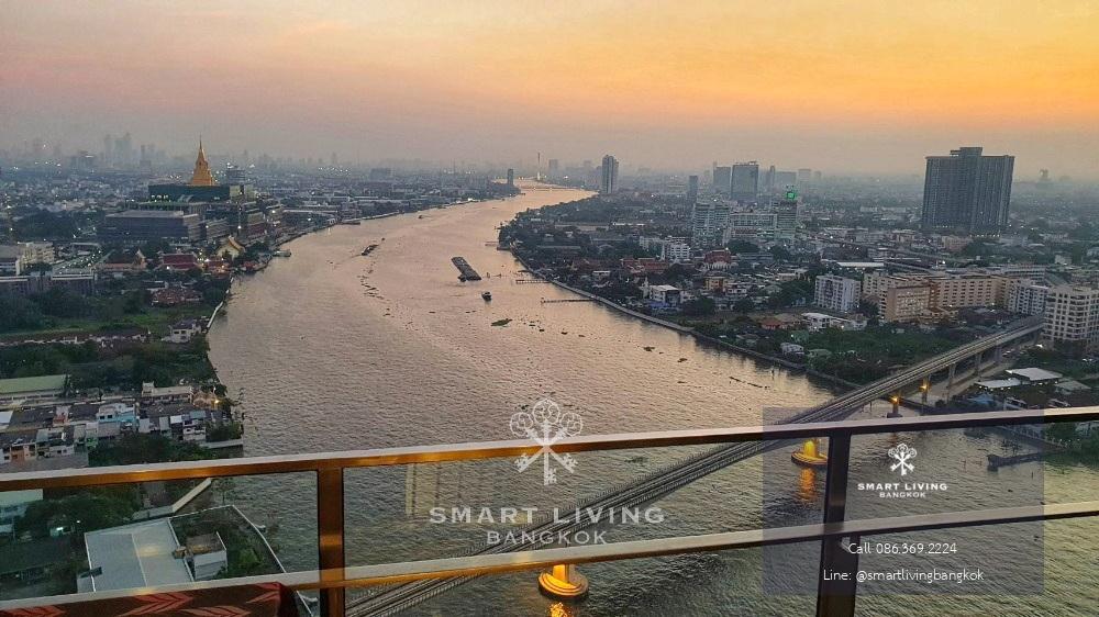 📣Beautiful S-shaped view of the Chao Phraya River, luxurious 2 bedrooms with nice decoration.📣