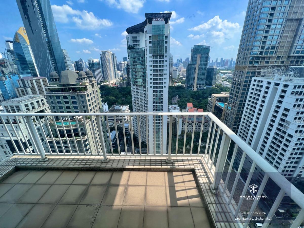 For rent Langsuan Ville, 3 bedrooms, Nice view, High floor, Unblocked view, near BTS Chidlom.