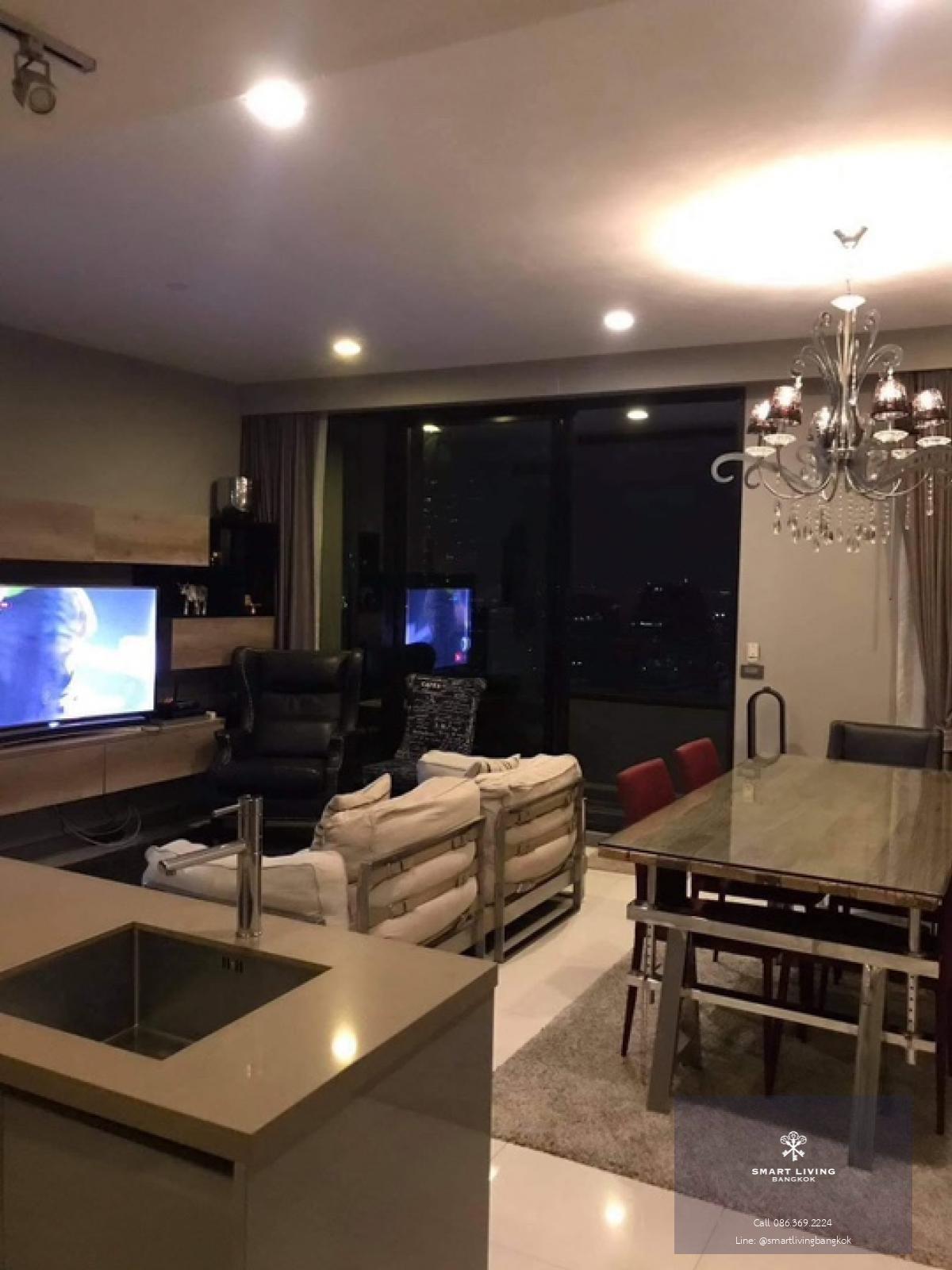 📢👇 Living with you pet at MSilom , fully furnished, unblocked view, near popular new project One Bangkok