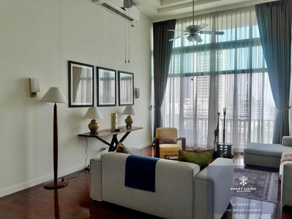 📢👇Petfriendly PENTHOUSE for rent in Sathorn , 4 beds, fully furnished, big balcony, located in business area Sathorn, Silom, many restaurants and shopping centers, supermarkets#petfriendly