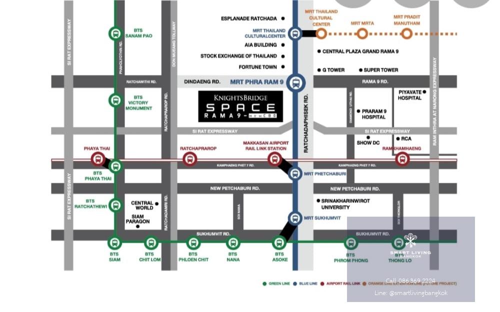 ให้เช่า Knightsbridge Space Rama9 , 1ห้องนอน ใกล้ MRTพระราม 9