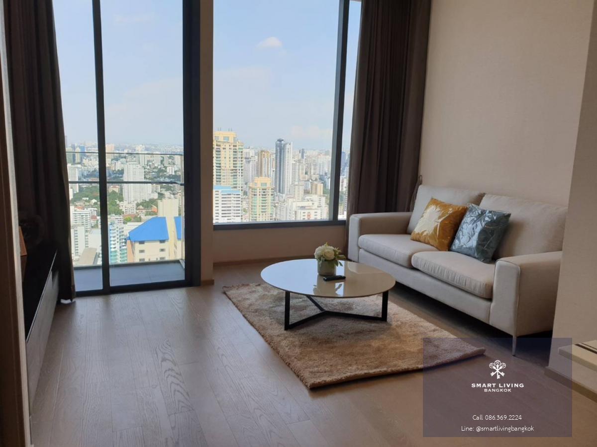 📢👇For sale with tenant til Oct 24, 2 beds at The Esse Sukhumvit 36, fully furnished, unblocked view