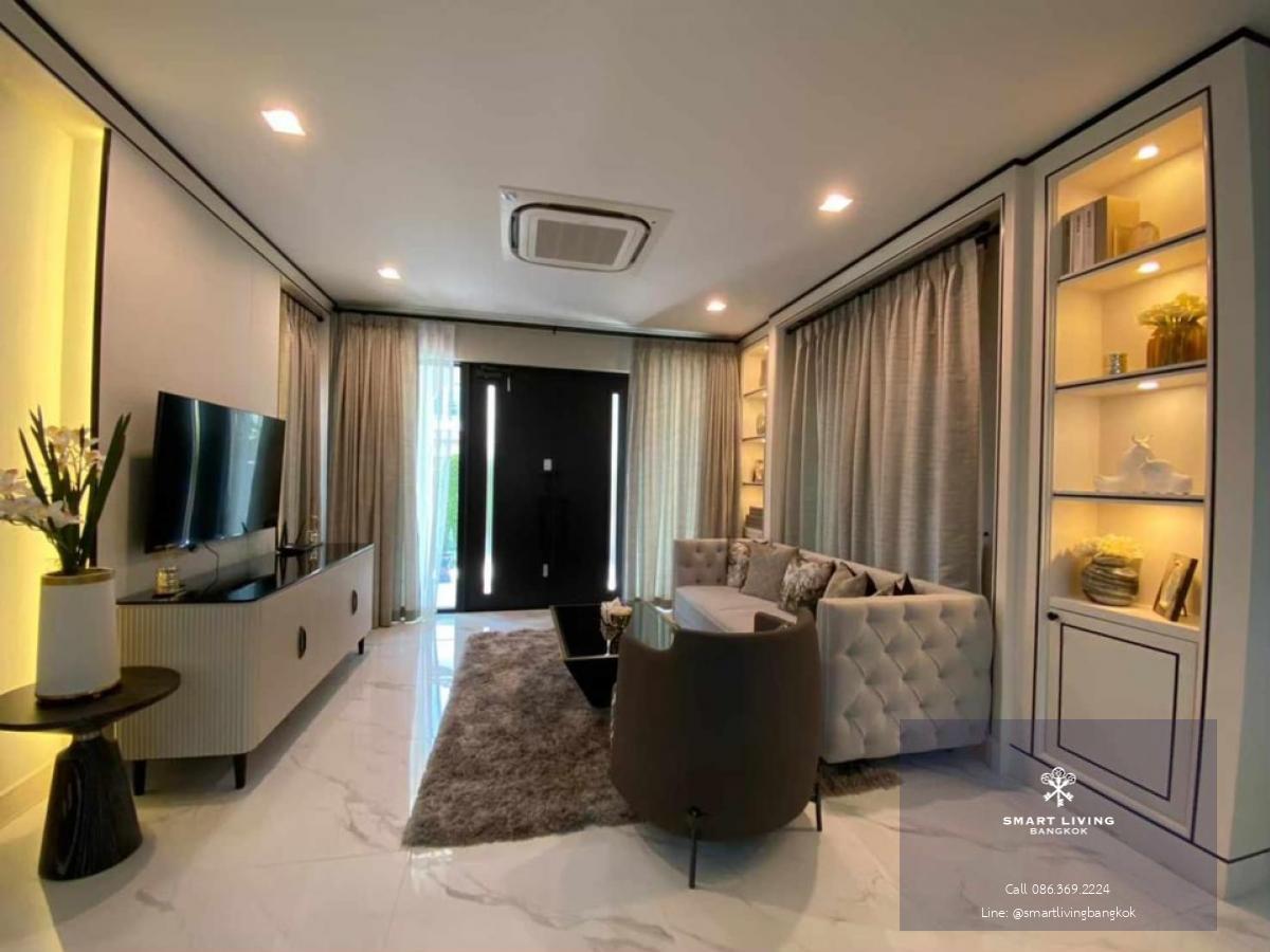 📢👇Luxury house at Nantawan Ramindra - Phahonyothin 50 for sale with good Feng Shui, facing south, designed in a Tuscany style uniquely distinctive, giving the feeling of a home in the European region of Italy. Convenient location, close to the expressway,