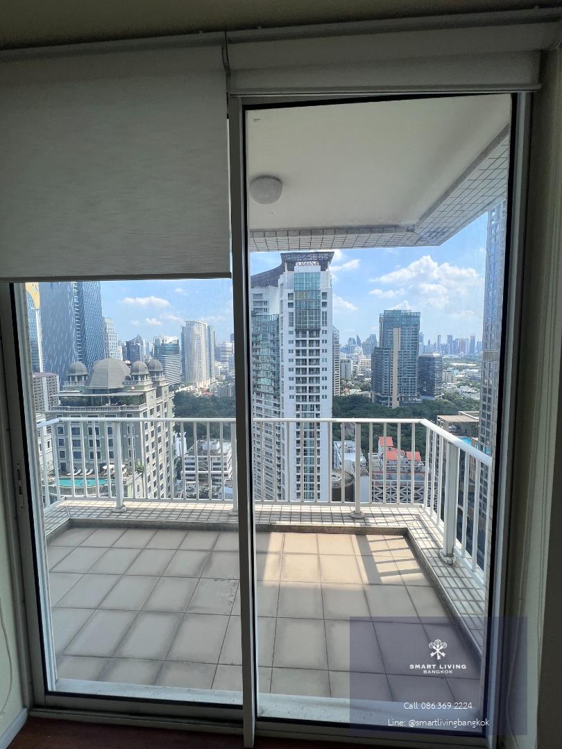 For rent Langsuan Ville, 3 bedrooms, Nice view, High floor, Unblocked view, near BTS Chidlom.