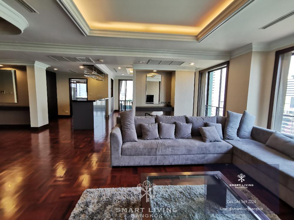 ให้เช่า Penthouse, 4 ห้องนอน ระเบียงใหญ่ ใกล้รถไฟฟ้าเพลินจิต