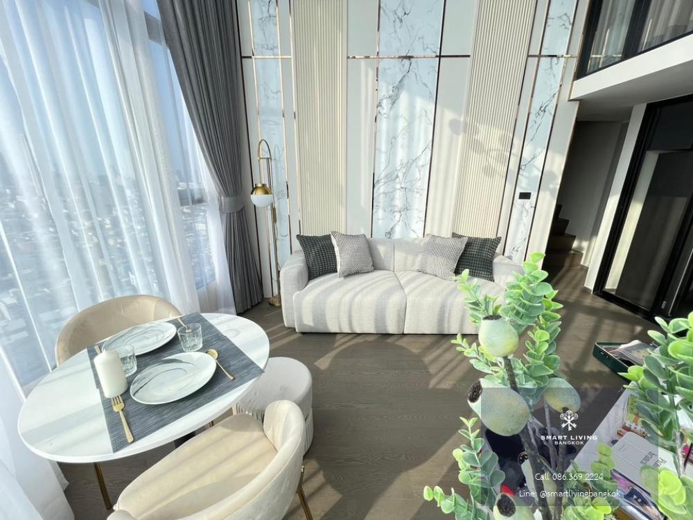 📢👇Grab or Gone! Brand new project and corner unit , 2 beds Duplex, nice modern decoration, unblocked city view, near Chulalongkorn University, Samyan mitre town, China town