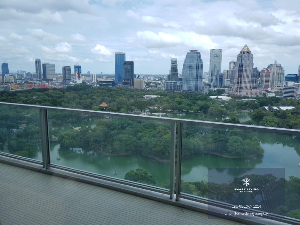 For rent 3 bedrooms at 185 Rajdamri luxury furniture, view to Lumpini Park near BTS Ratchadamri