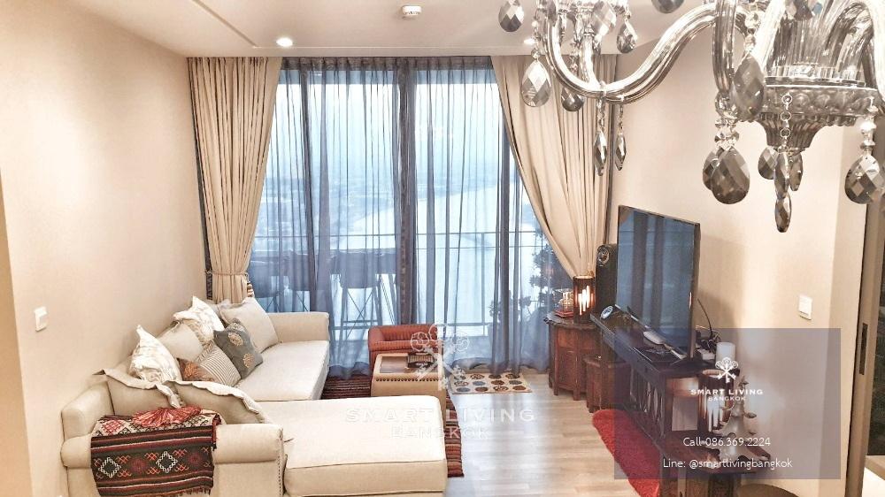 📣Beautiful S-shaped view of the Chao Phraya River, luxurious 2 bedrooms with nice decoration.📣