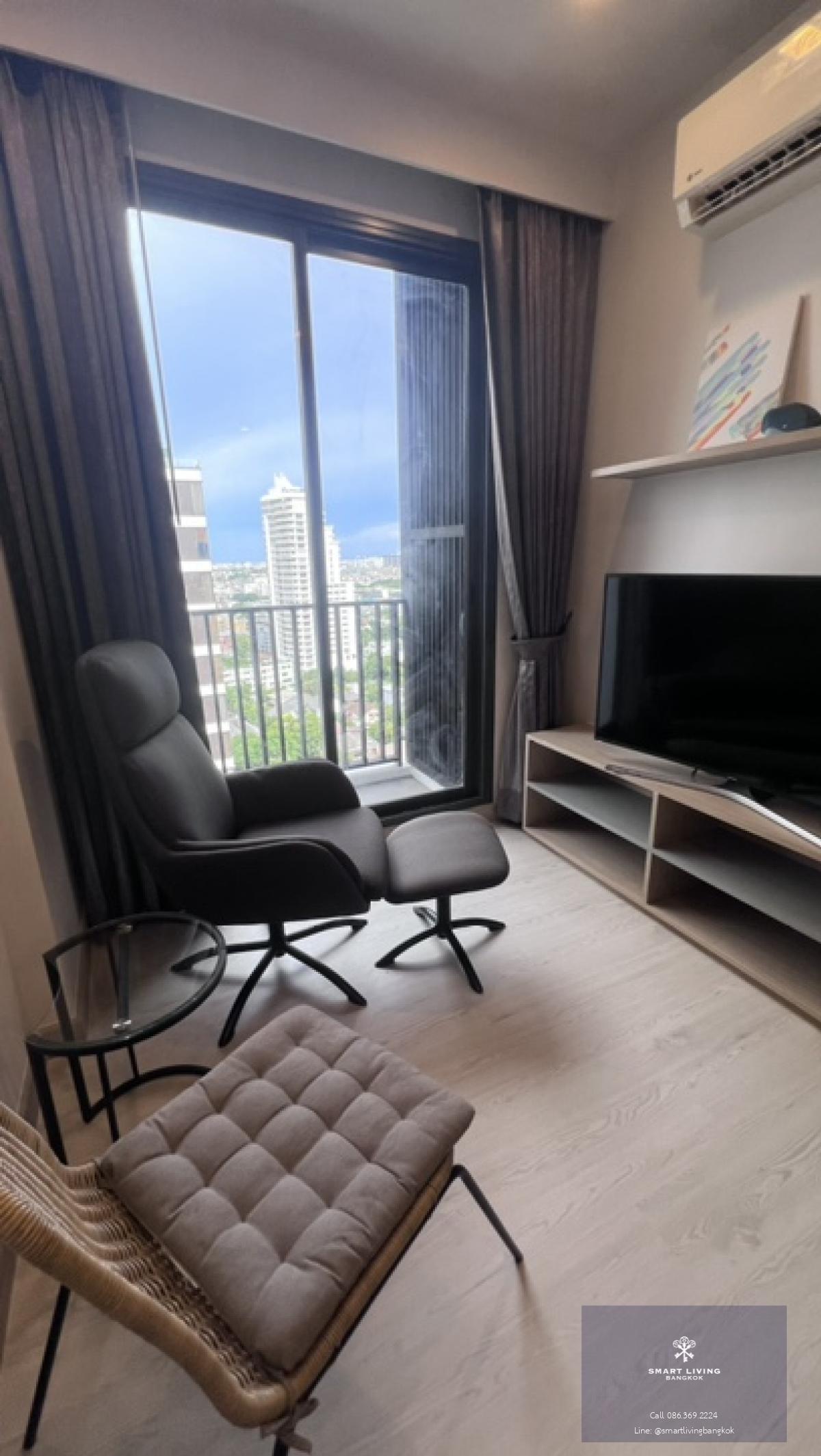 📢👇Petfriendly at M Thonglor, 2 beds rent and sell in reasonable price, unblocked view with long big balcony, fully furnished, ready to move in