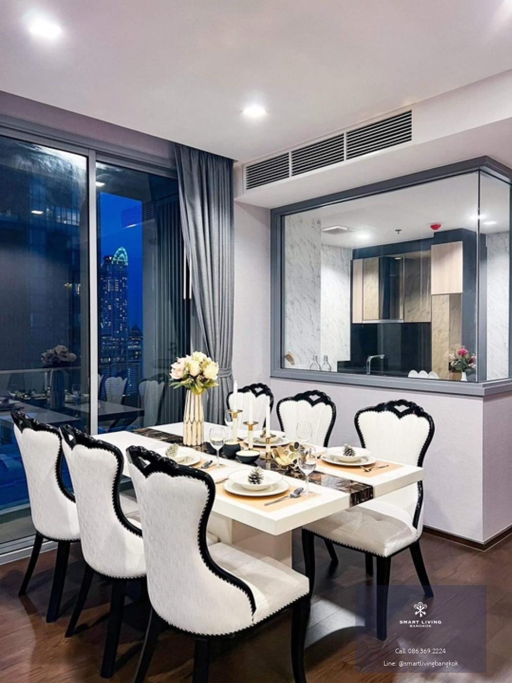 📢👇 Only a few units of 2-beds, 80 sqm at The Line Ratchathewi with charming nice modern , fully furnished, near Siam square