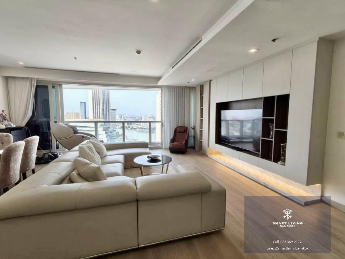 📢👇Living in luxury project with huge river view and Icon Siam, corner unit, long balcony, fully furnished