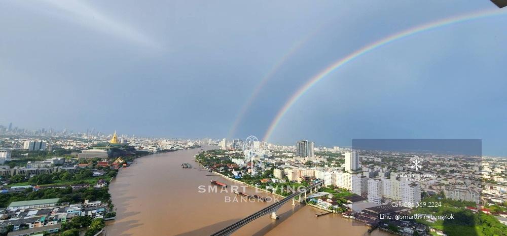 📣Beautiful S-shaped view of the Chao Phraya River, luxurious 2 bedrooms with nice decoration.📣