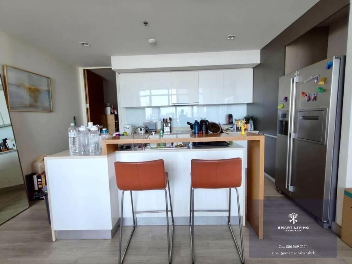 📢👇Living in luxury project with huge river view and Icon Siam, corner unit, long balcony, fully furnished