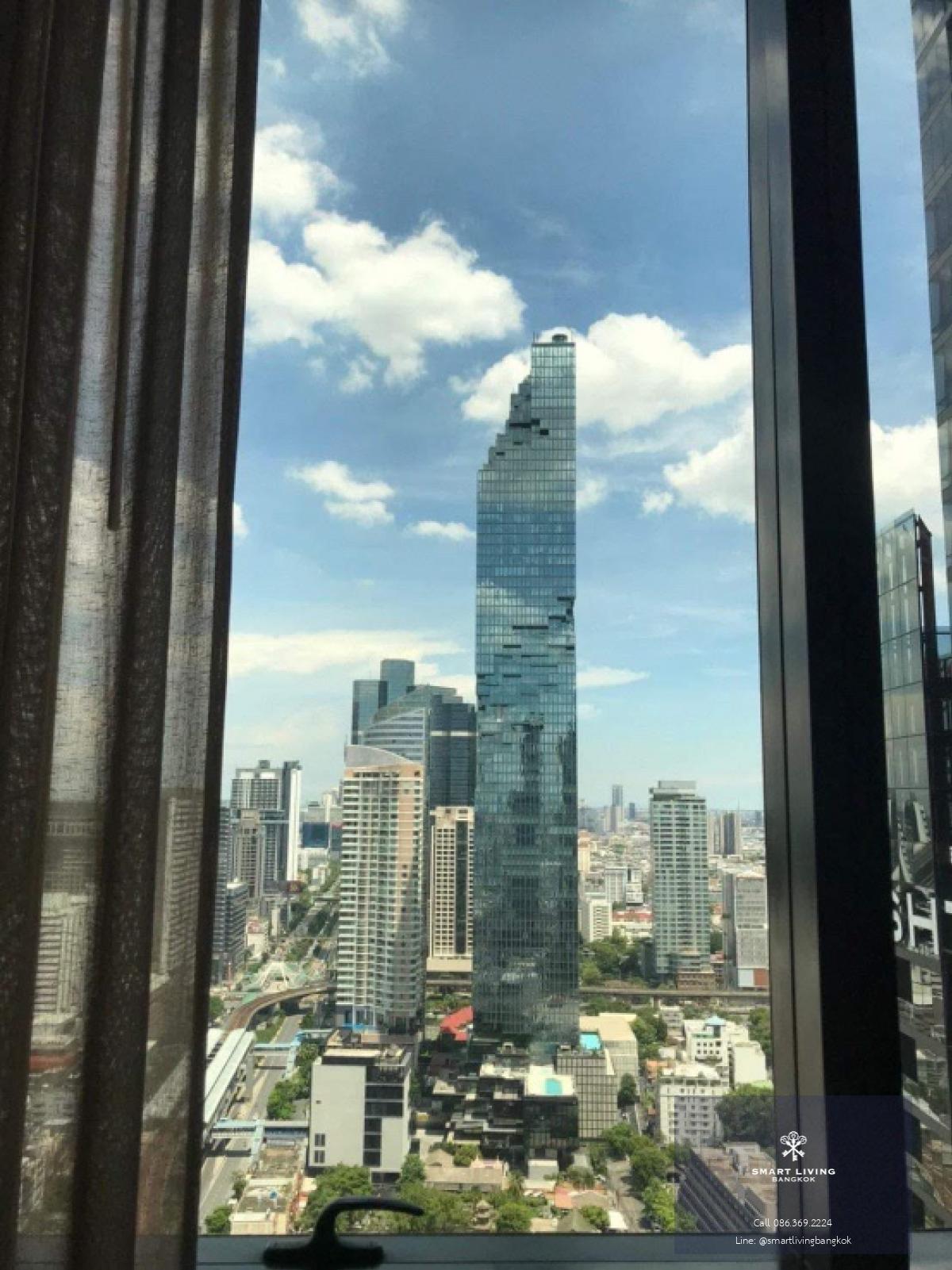 📢👇 Living with you pet at MSilom , fully furnished, unblocked view, near popular new project One Bangkok