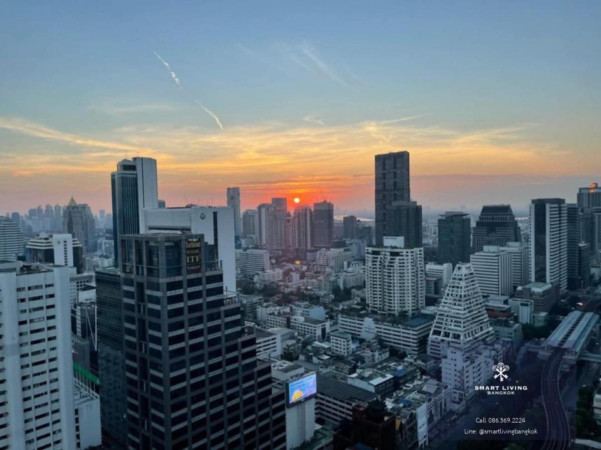 📢👇 Living with you pet at MSilom , fully furnished, unblocked view, near popular new project One Bangkok