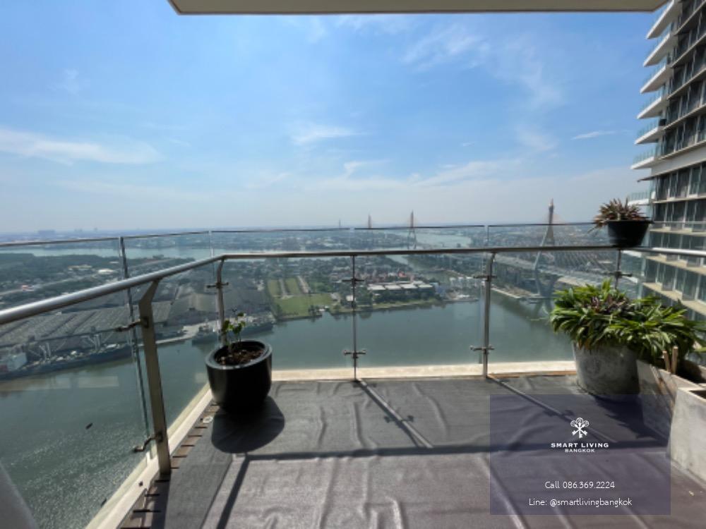 🔥For rent / sale specious luxury place by the river , 2 big balconies, spectacular view of Chaopraya river