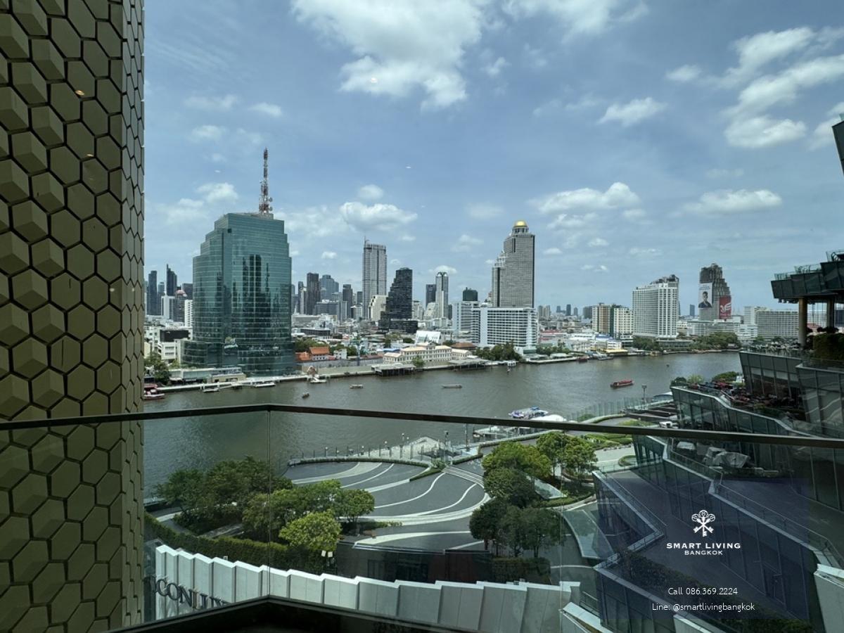 📢👇 Luxury condo by the river at Magnolia Waterfront Residences , located beside Icon Siam,  river view at the balcony, modern desire, fully furnished, ready to move in