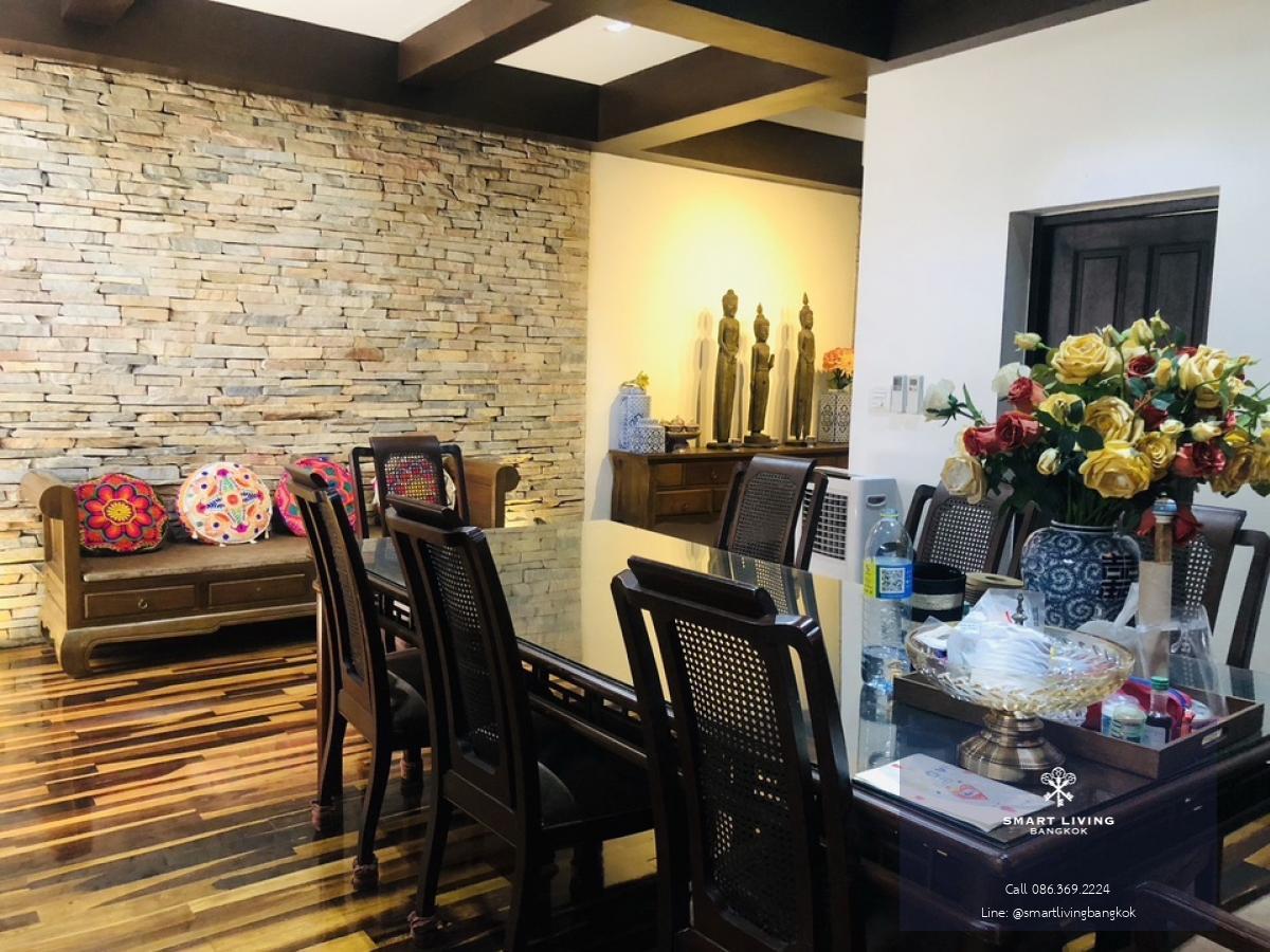 📢👇Townhouse 4 story at Garden House Rama3, Garden view, peaceful and serene, decorated in Thai Oriental style with real wood flooring, fully furnished