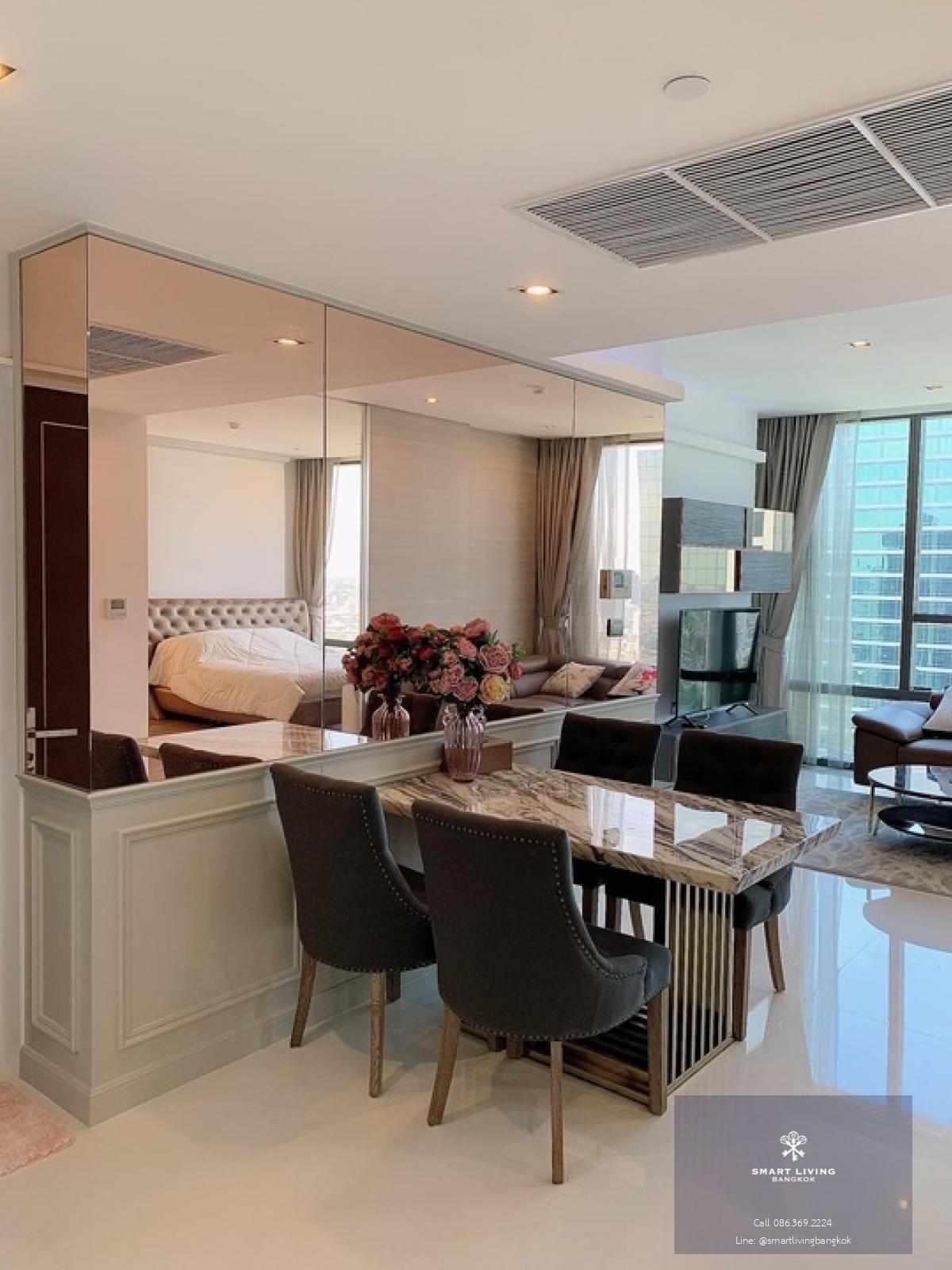 📢👇For sale 1 bed nice deco, fully furnished, unblocked view at The Bangkok Sathorn