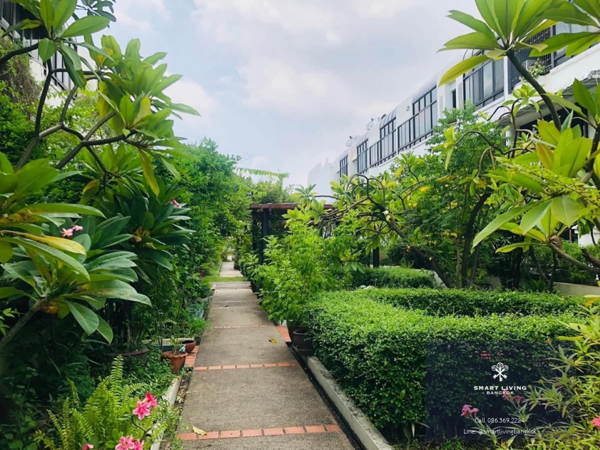 📢👇Townhouse 4 story at Garden House Rama3, Garden view, peaceful and serene, decorated in Thai Oriental style with real wood flooring, fully furnished