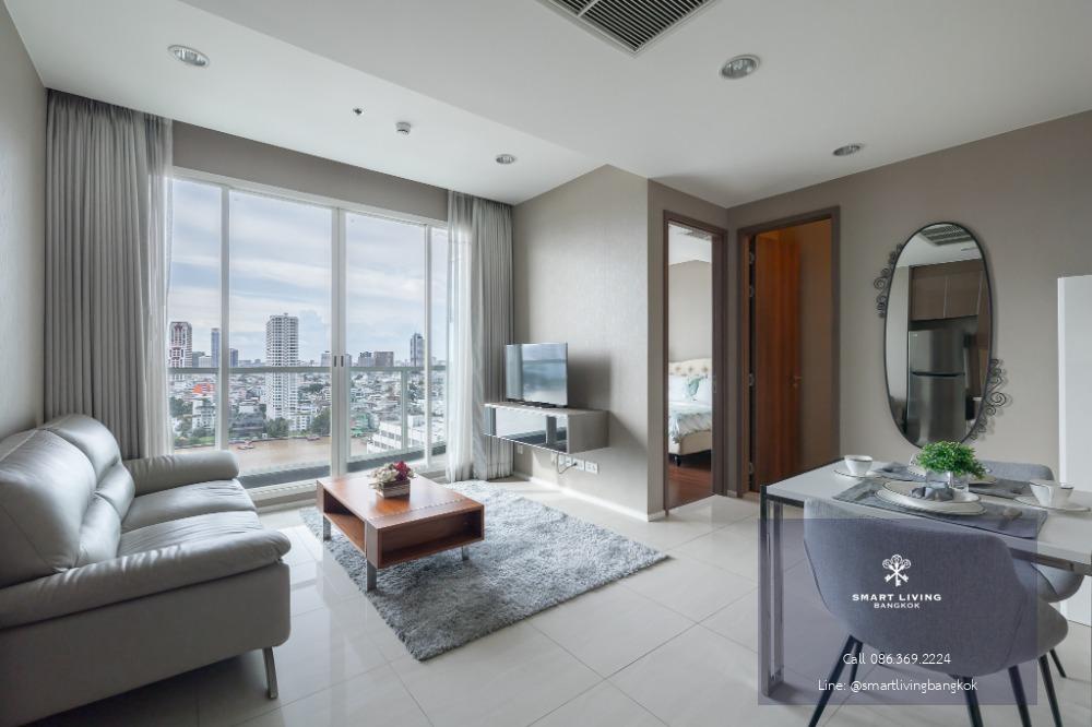 ให้เช่า Menam Residences คอนโดหรู ขนาด 1 ห้องนอน, ตกแต่งพร้อมอยู่ เฟอร์นิเจอร์ครบ, วิวแม่น้ำเจ้าพระยา, ใกล้ BTS สะพานตากสิน