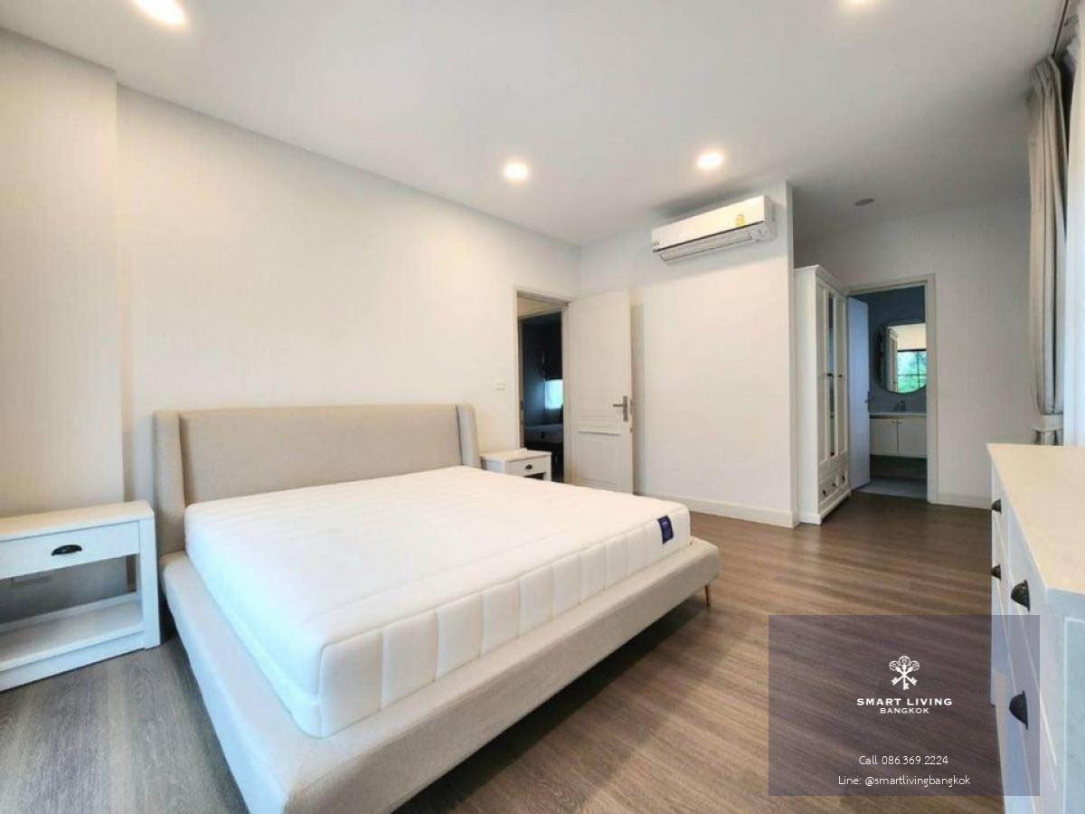 📢👇 New corner single house for rent , never occupied, located in Nantawan Rama 9 - New Krungthepkreetha, a luxury compound with excellent security. Close to Brighton International School, Wellington International School, and Suvarnabhumi Airport. Fully fu