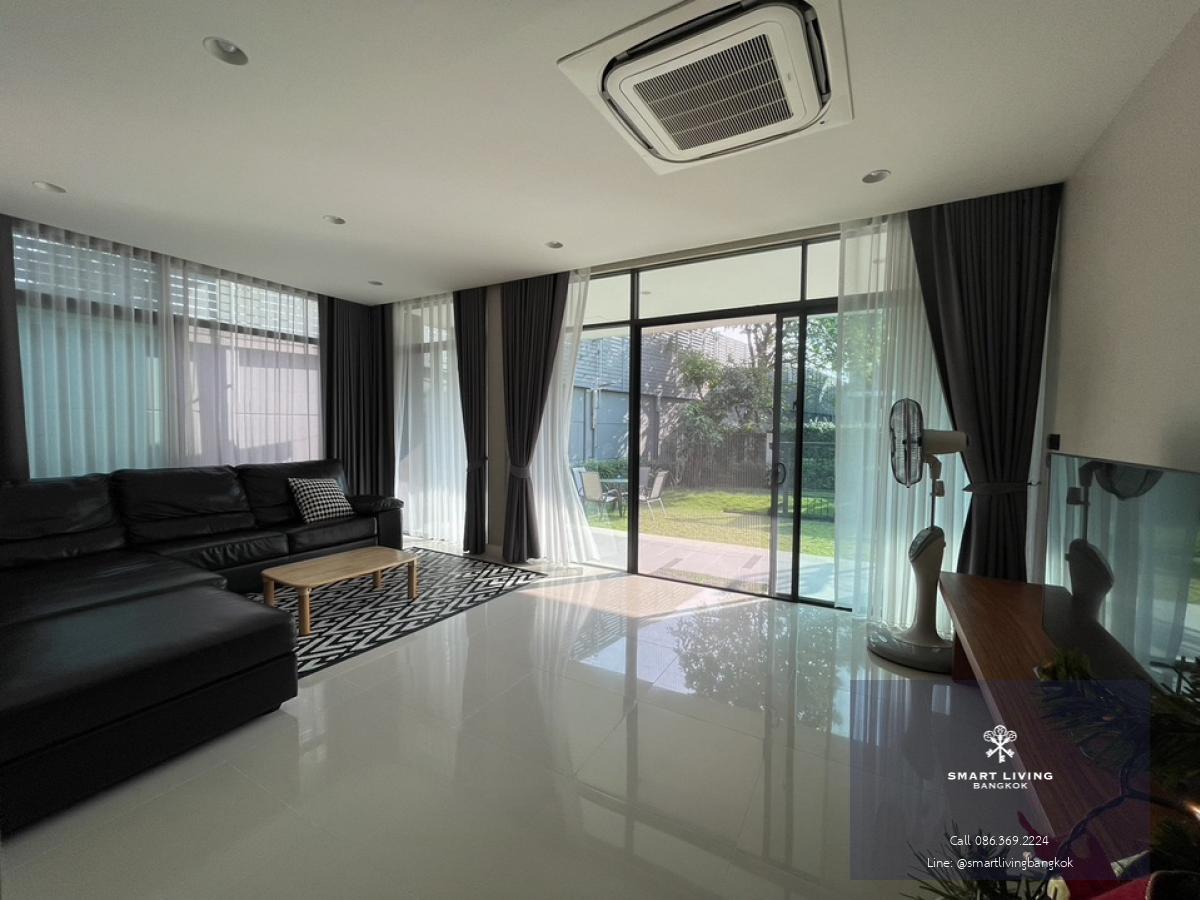 📢👇For rent at  Setthasiri Krungthep Kreetha, pet not allowed, house with small green garden, near Brighton and Wellington International School