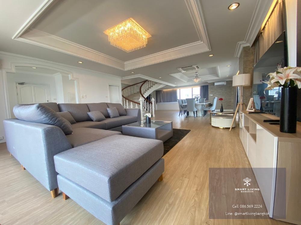 ✨Penthouse in heart of bangkok! 3+1 bedroom new decoration at all private garden and balcony City View nearly bts Phromphong