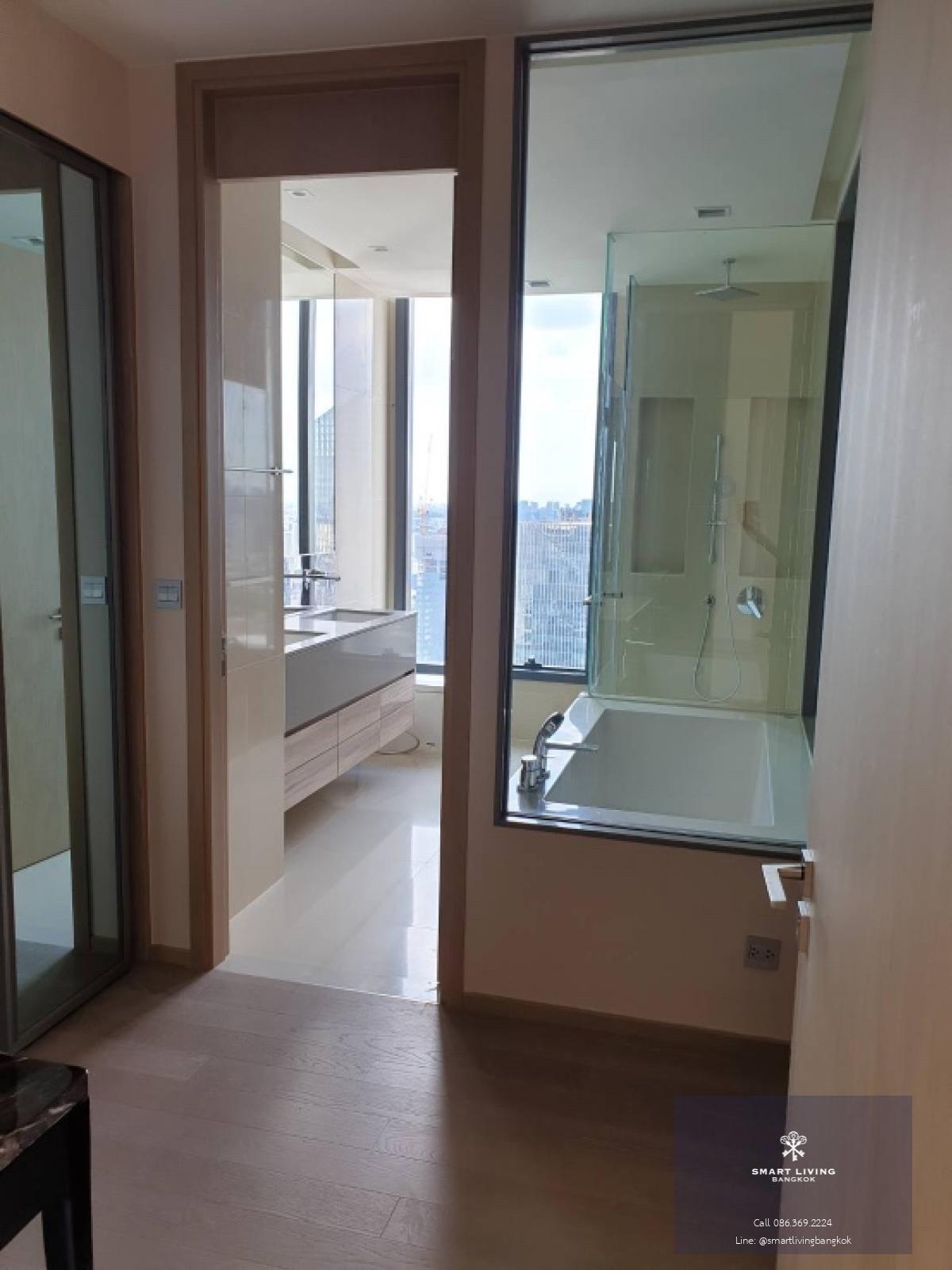 📢👇For sale with tenant til Oct 24, 2 beds at The Esse Sukhumvit 36, fully furnished, unblocked view