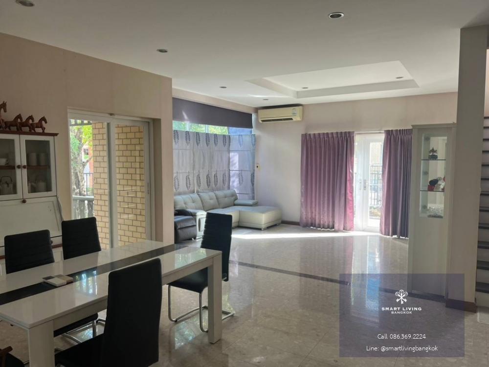 📢👇 House in good compound , easily  traveling in and out through two routes:1. Raminthra Road (Soi Raminthra 14, Maiyalap)2. Kaset-Nawamin Road (Soi Prasert Manukitch 29), surrounding with many restaurants , community malls, along the street