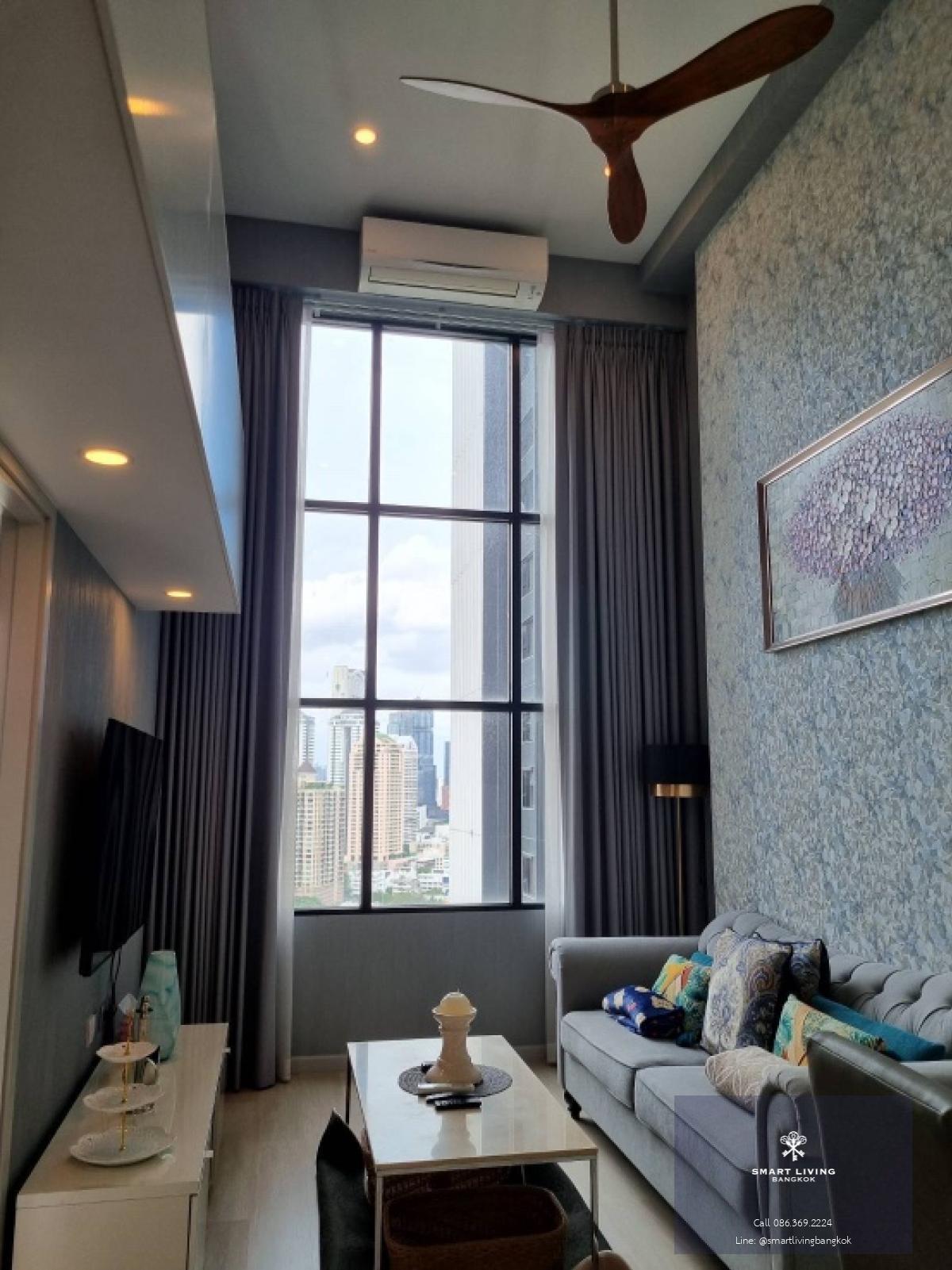 📢👇Ready to move in 19 Nov 24 Duplex unit at Knightsbridge Prime Sathorn is one of the good location in Sathorn, fully furnished, unblocked view, with special offer 2 hrs cleaning 2 times per month.