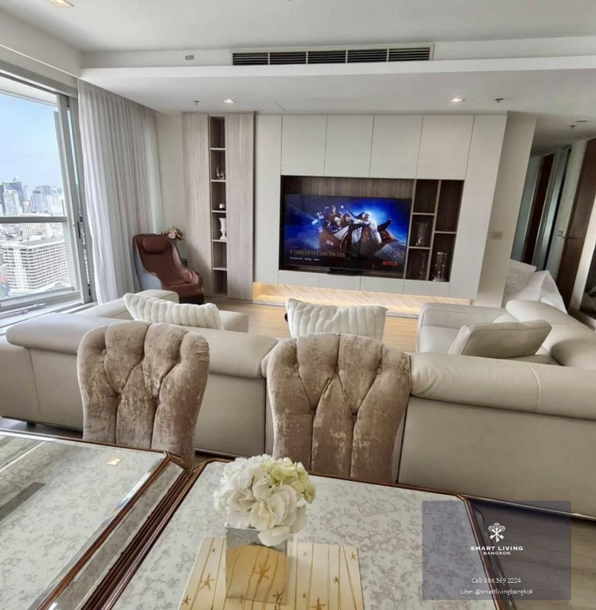 📢👇Living in luxury project with huge river view and Icon Siam, corner unit, long balcony, fully furnished