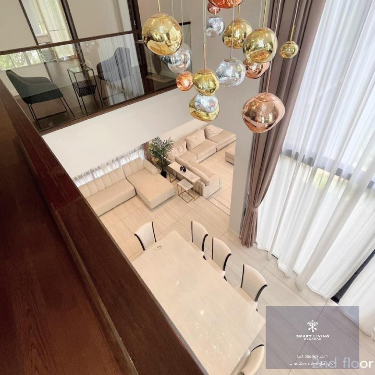 📢👇 Luxury house and compound with good security at Bugaan krungthep kreetha fully furnished with in-house lift, easily traveling in many routes, near numerous mall, schools, hospitals