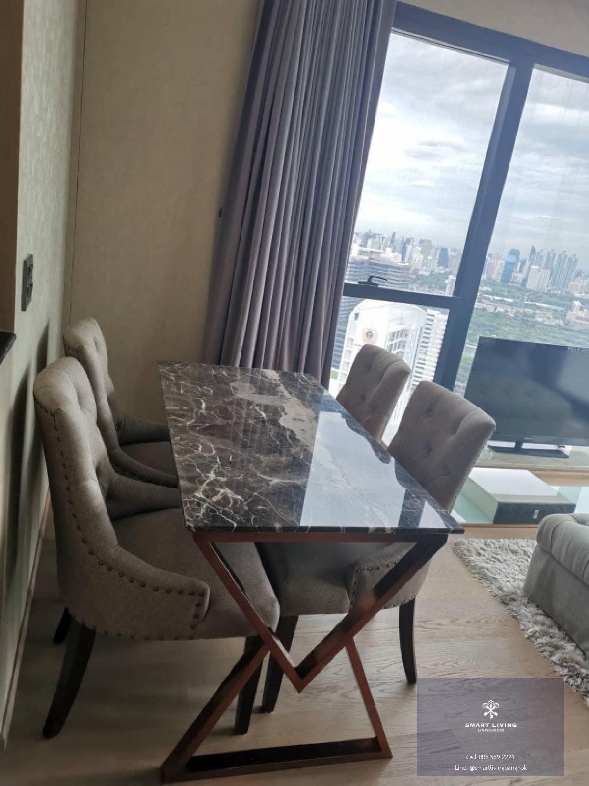 📢👇 Brand new unit and project for rent , 2 bedrooms near Lumpini park, Royal  sport club ,  Samyan Mitrtown, Siam Square, Chulalongkorn university , huge unblocked view, fully furnished and ready to move in at Ashton Chula Silom