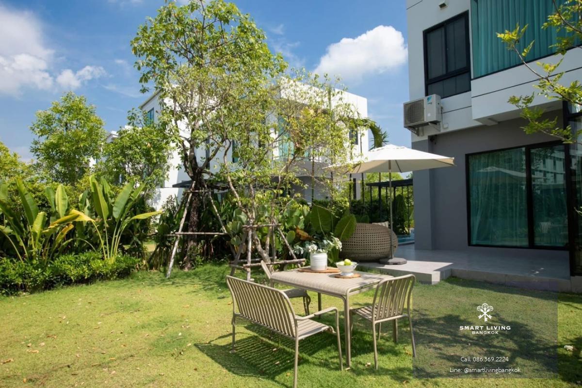 📢👇 Pool villa, 3-story at Altitude Forest Onnut-Latkrabang, nice modern decoration or able to rent as unfurnished