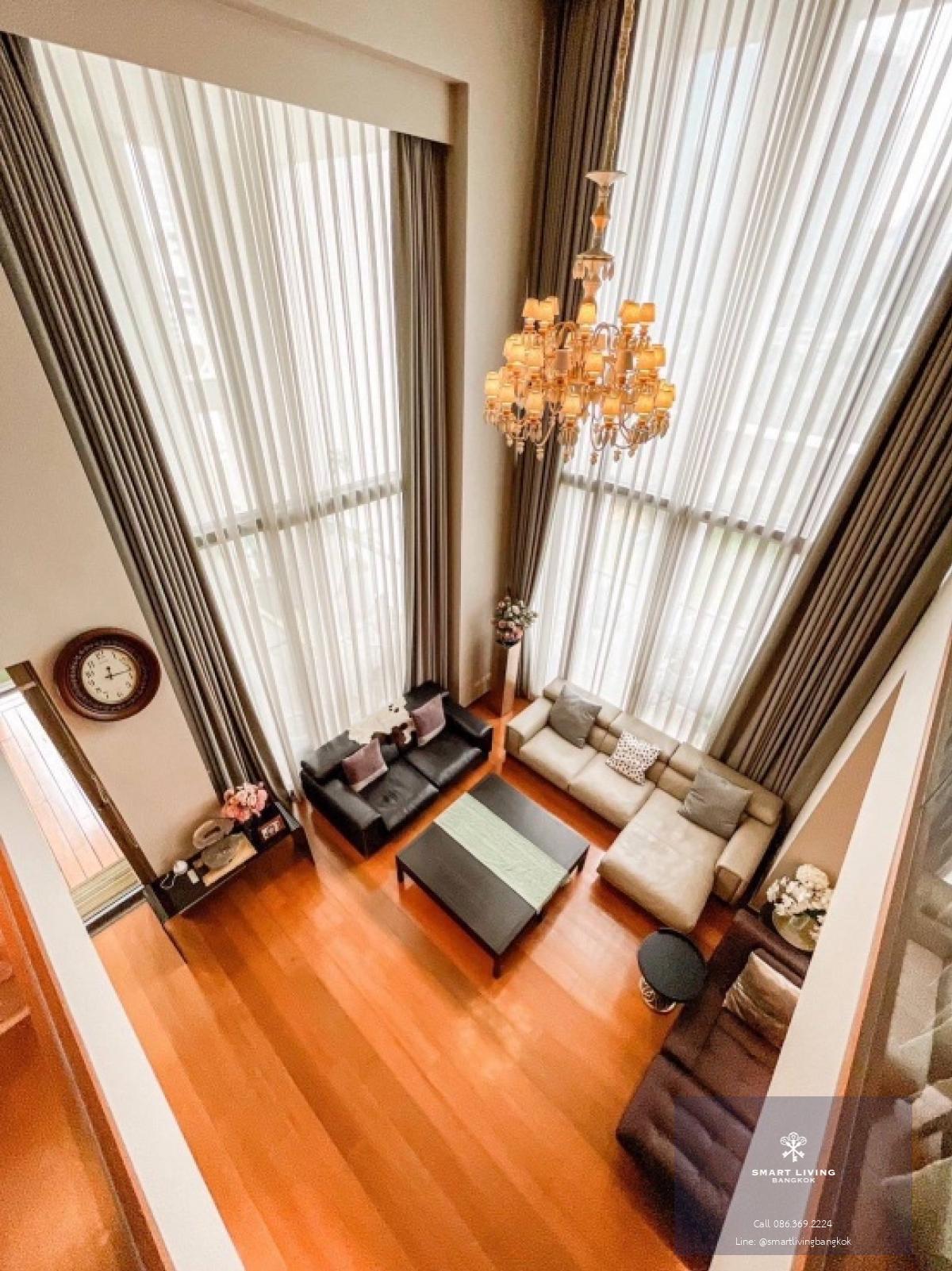 📢👇 Rare item  Luxury penthouse duplex, private lift, spacious living room , unblocked view, located in Sathorn, next to Sukhothai Hotel. There are three exits: one to Soi Suan Phlu , Soi Nanta(Sathon 1),  Sukhothai hotel ( south Sathon ), conceige serv