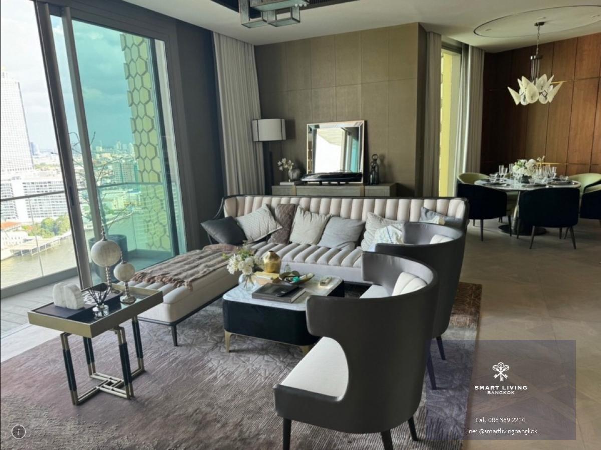 📢👇For sale 3 bedrooms at  The Residences at Mandarin Oriental Bangkok , super luxury condominium by the river, long big balcony with river view, fully furnished by Joyce Wang , near Icon Siam, BTS Saphan Taksin